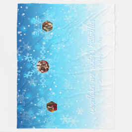 Schneeflocken Fleecedecke