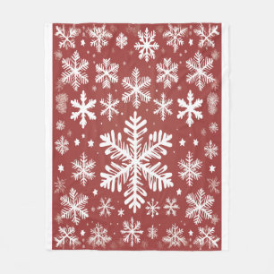 Schneeflocken Fleecedecke