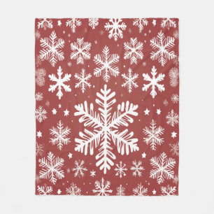 Schneeflocken Fleecedecke