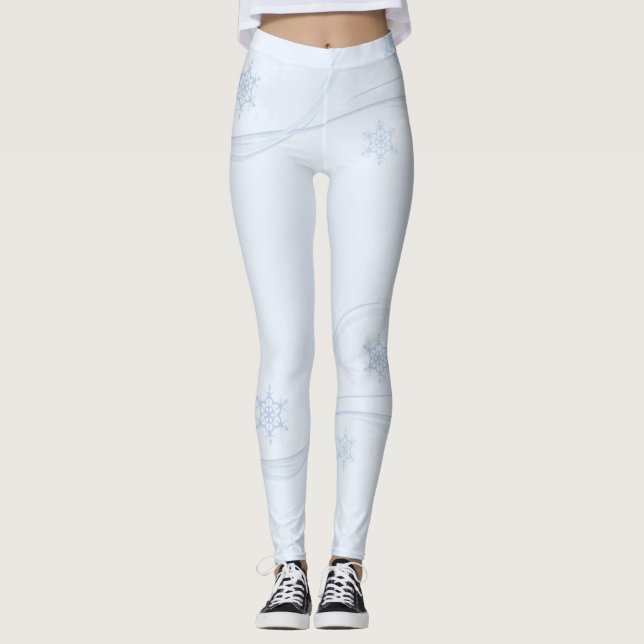 Schneeflocken Frauen Leggings (Vorderseite)