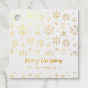 Schneeflocken Frohe Weihnachten Geschenkanhänger