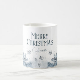 Schneeflocken Frohe Weihnachten Individuelle Name  Kaffeetasse