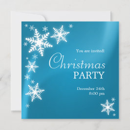 Schneeflocken Frozen Blau Weihnachten Party Einlad Einladung