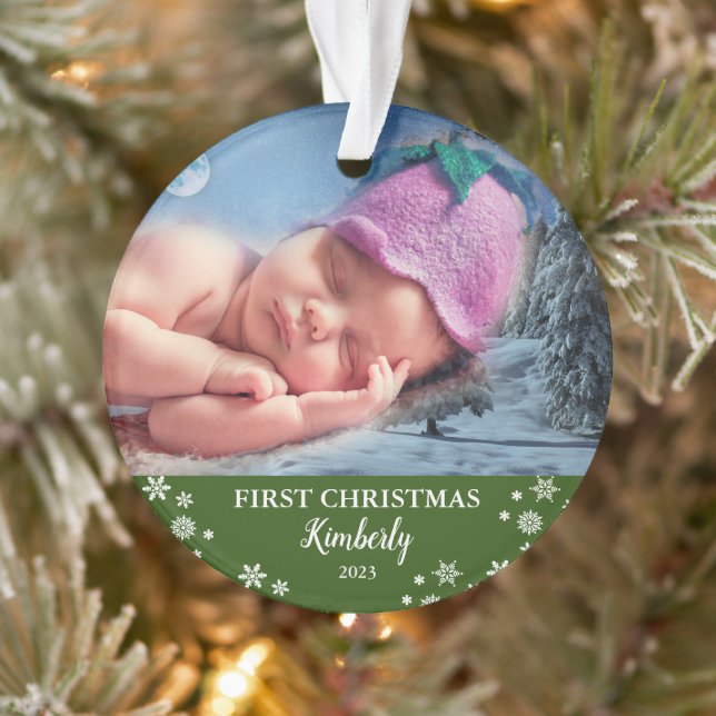 Schneeflocken für das Foto im Baby Ornament (Baum)
