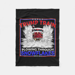 Schneeflocken für Präsident Trump! Maga Trump Zug Fleecedecke