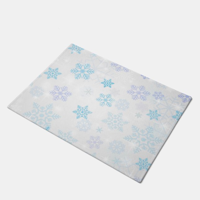 Schneeflocken Fußmatte (Schrägansicht)