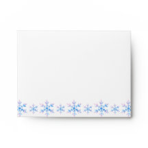 Schneeflocken Gefroren Blau Winterurlaub Umschlag