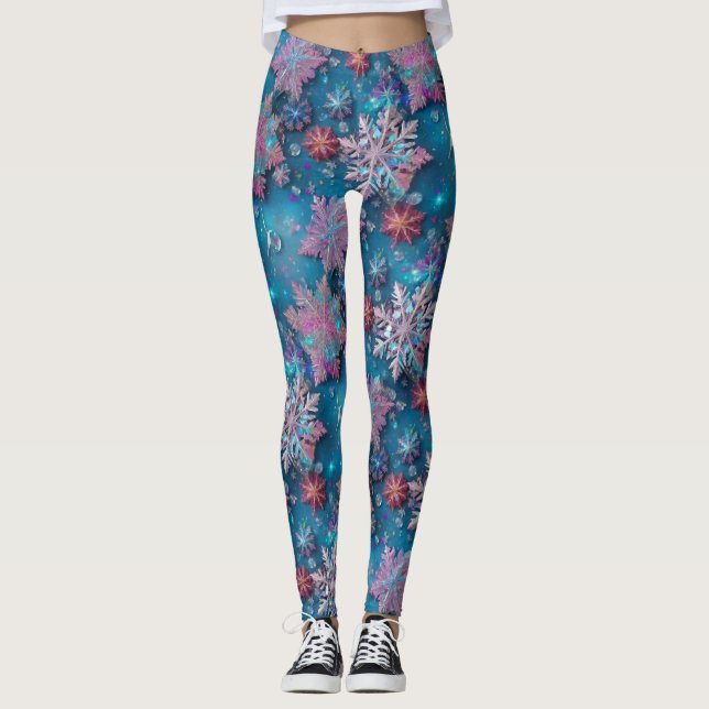 Schneeflocken, gefroren leggings (Vorderseite)