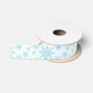 Schneeflocken, gefroren satinband