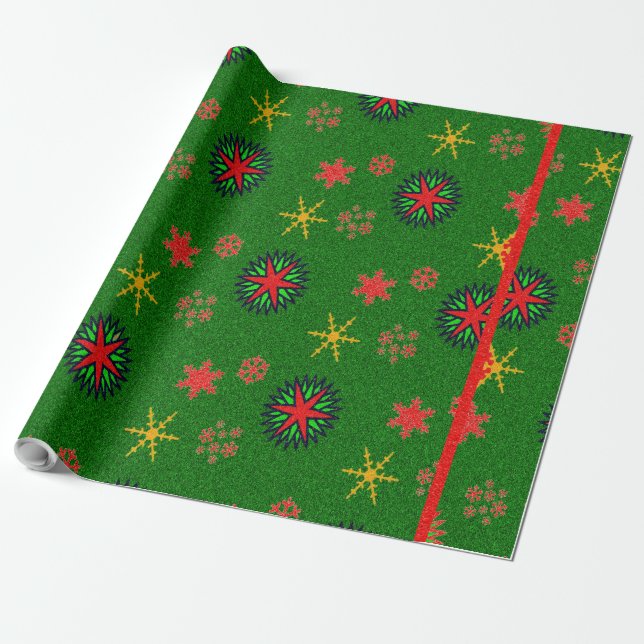 Schneeflocken - geschenkpapier (Ungerollt)