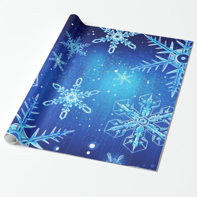 Schneeflocken Geschenkpapier (Ungerollt)