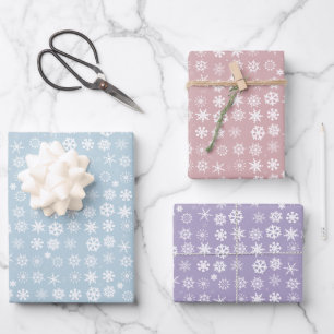 Schneeflocken Geschenkpapier Set