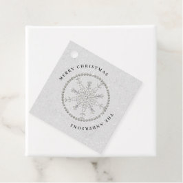 Schneeflocken Glitzern Glitzer Weißer Weihnachtssc Geschenkanhänger