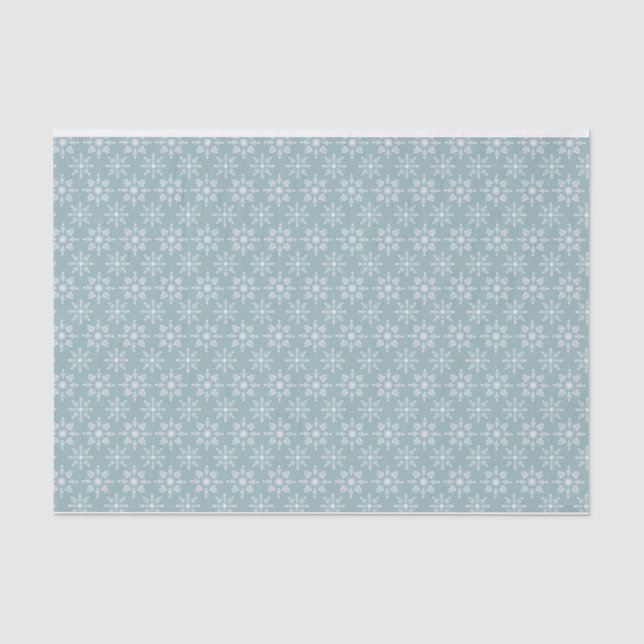 Schneeflocken, handgezeichnetes Fliesendesign in W Seidenpapier (Vorderseite)