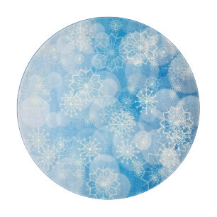 Schneeflocken Hintergrund   Schneidebrett