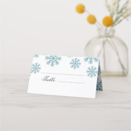 Schneeflocken Hochzeit Platzkarte