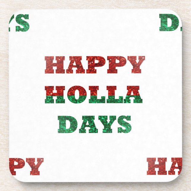 Schneeflocken-Holletage Getränkeuntersetzer (Vorderseite)