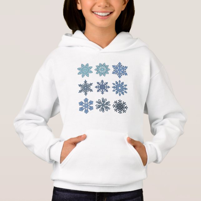 Schneeflocken Hoodie (Vorderseite)