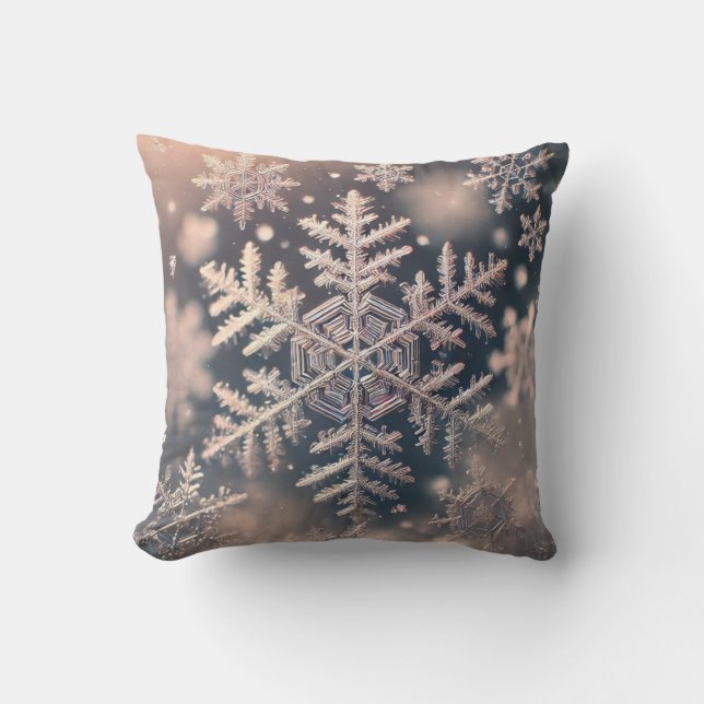 Schneeflocken / im Nebel Kissen (Vorderseite)