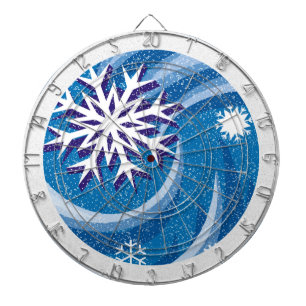 Schneeflocken im Wind - Dartscheibe