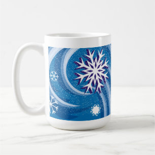 Schneeflocken im Wind - Kaffeetasse