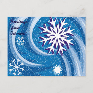 Schneeflocken im Wind - Postkarte