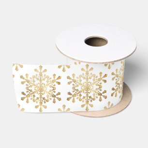 Schneeflocken-Imitat Weihnachten Satinband