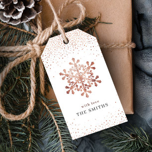 Schneeflocken-Imitate Rose Weihnachten Geschenkanhänger