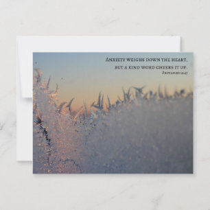 Schneeflocken in der Bibel der Angst Postkarte