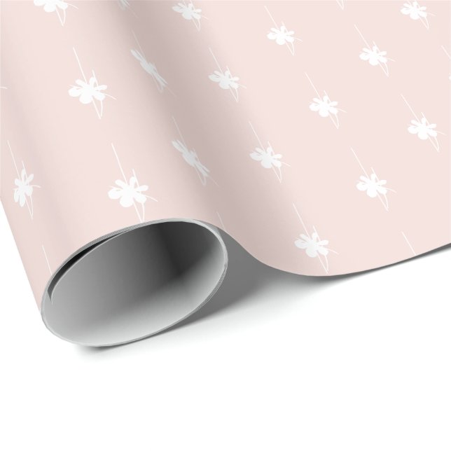 Schneeflocken in Rosa - niedliches Geschenk Geschenkpapier (Rolleneckpunkt)