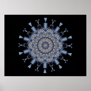 Schneeflocken-Kaleidoskop Poster
