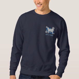 Schneeflocken Karelischer Bärenhund bestickt Swea Besticktes Sweatshirt