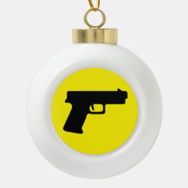 Schneeflocken Keramik Kugel-Ornament