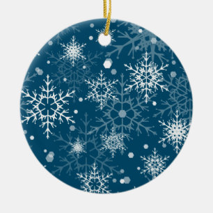 Schneeflocken Keramik Ornament