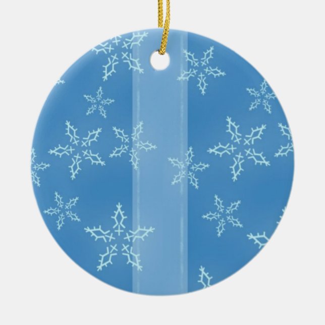 Schneeflocken Keramik Ornament (Vorne)