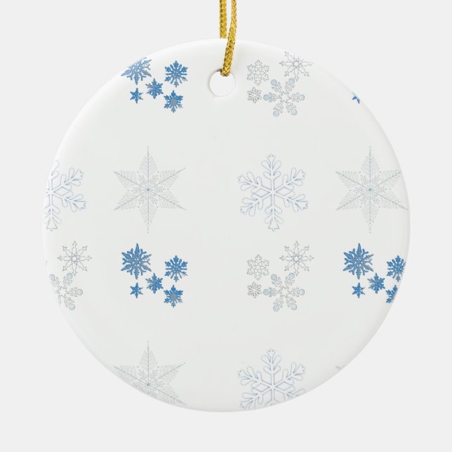 Schneeflocken Keramik Ornament (Vorne)