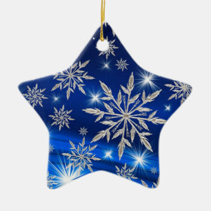 Schneeflocken Keramikornament