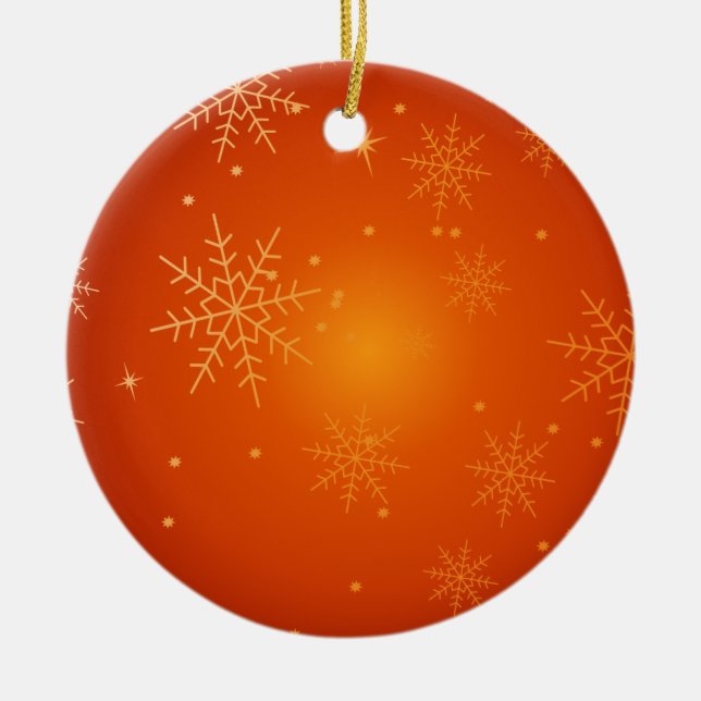 Schneeflocken Keramikornament (Vorne)