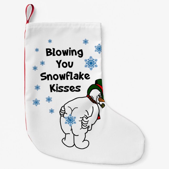 Schneeflocken Kisses Weihnachts-Strumpf Kleiner Weihnachtsstrumpf (Vorderseite)
