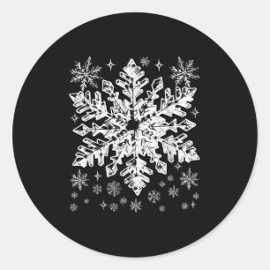 Schneeflocken Kostüm Winter Weihnachten passend fü Runder Aufkleber