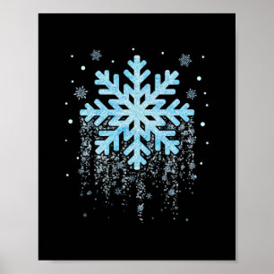 Schneeflocken-Kostüm Winterweihnachtssommer Gew Poster