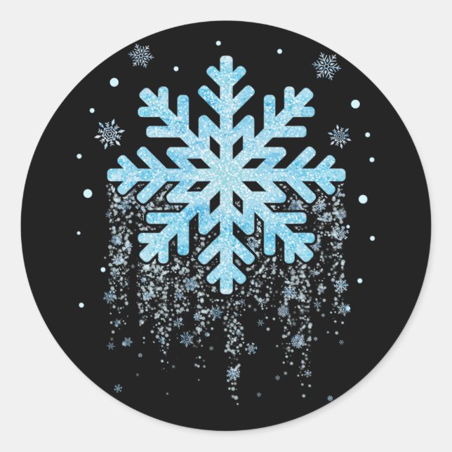 Schneeflocken-Kostüm Winterweihnachtssommer Gew Runder Aufkleber (Vorderseite)