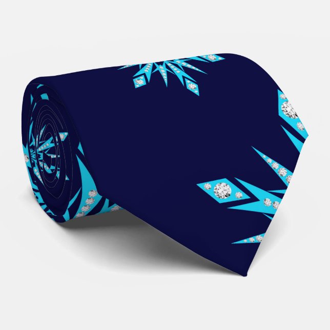 Schneeflocken Krawatte (Gerollt)