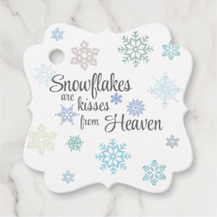 Schneeflocken Küsse aus dem Himmel Geschenkanhänge Geschenkanhänger