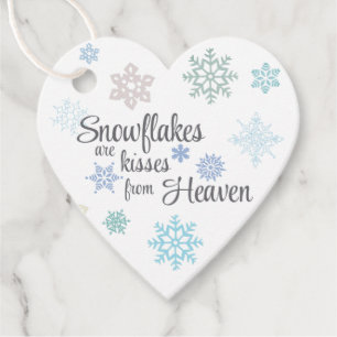Schneeflocken Küsse aus dem Himmel Geschenkanhänge Geschenkanhänger