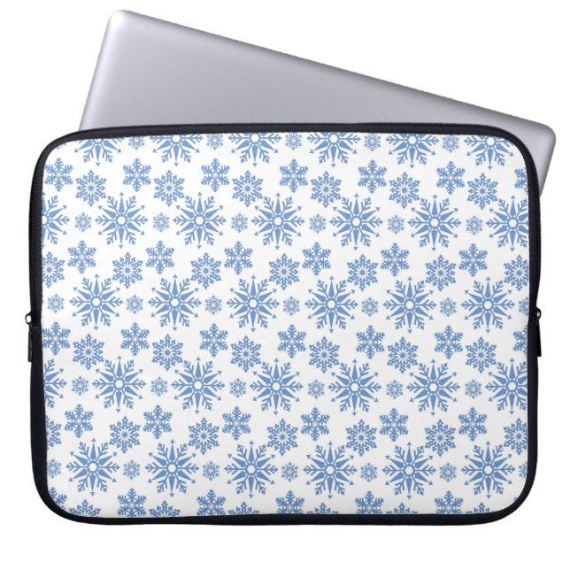 Schneeflocken Laptopschutzhülle (Vorderseite)