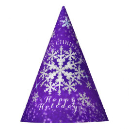Schneeflocken Lila Partyhütchen