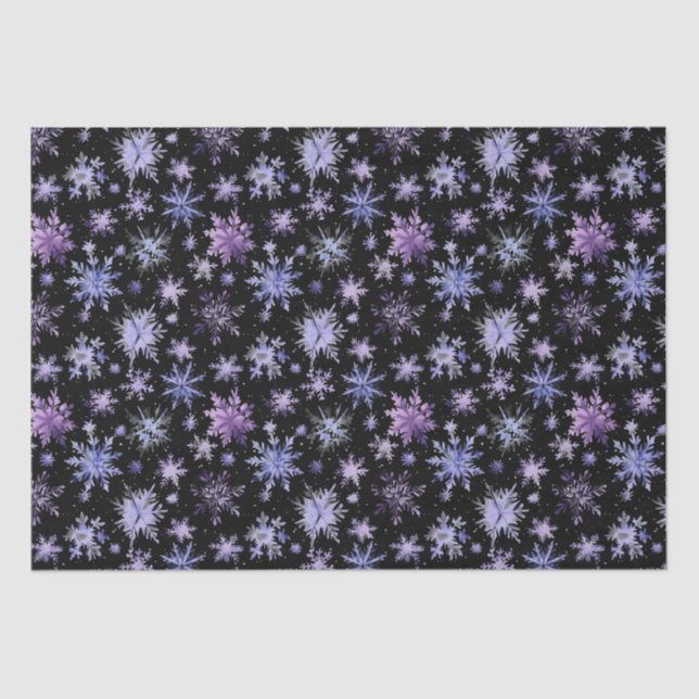 Schneeflocken lila seidenpapier (Vorderseite)