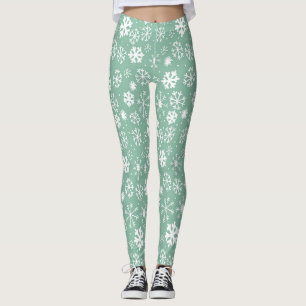Schneeflocken mit Handzeichen und grünem Sherbert Leggings