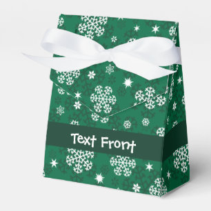 Schneeflocken Muster auf Cadmium Green Gevor Box Geschenkschachtel